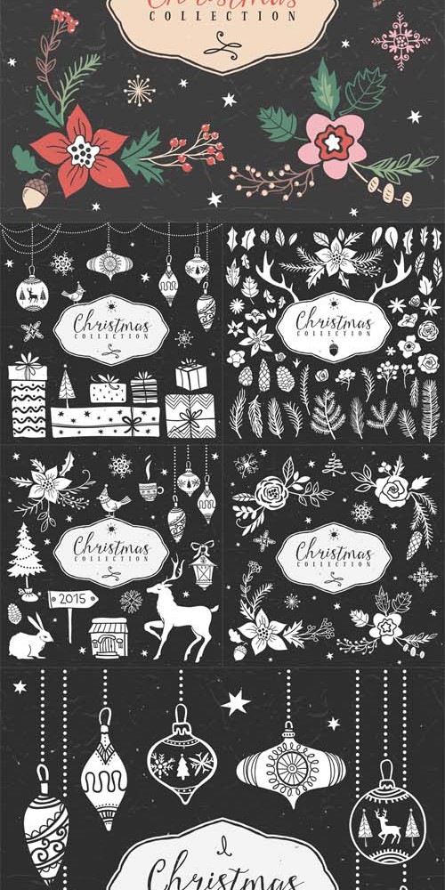 Vector Set - Christmas Collection Design Elements v2