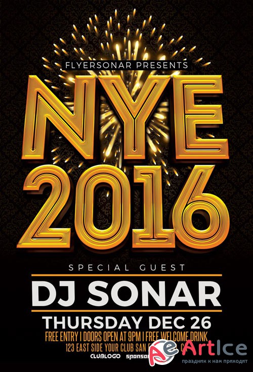 NYE 2016 Flyer Template