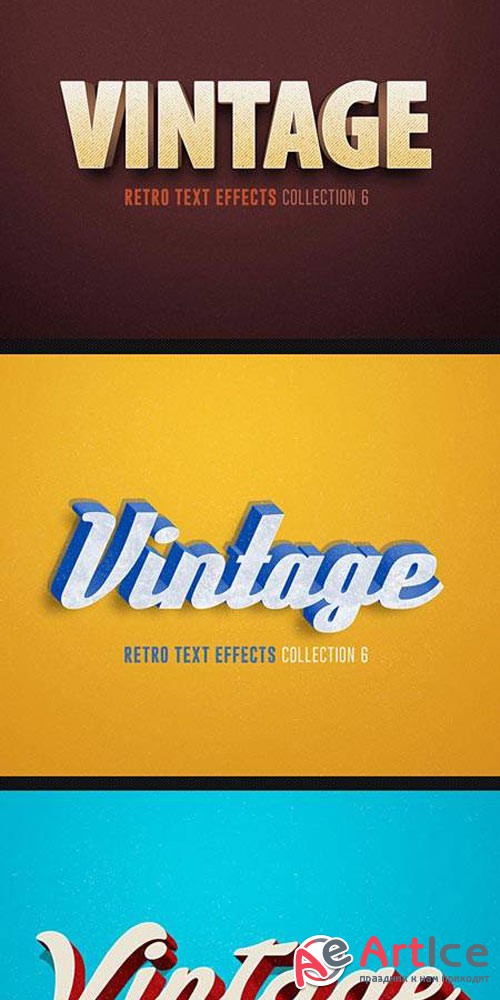 Vintage Retro Text Col 6