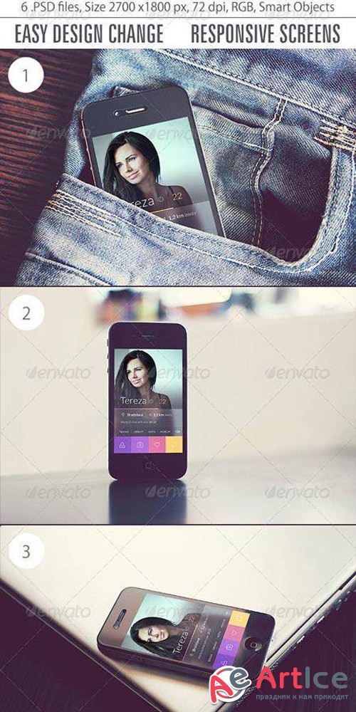 Realistic iPhone Mockup