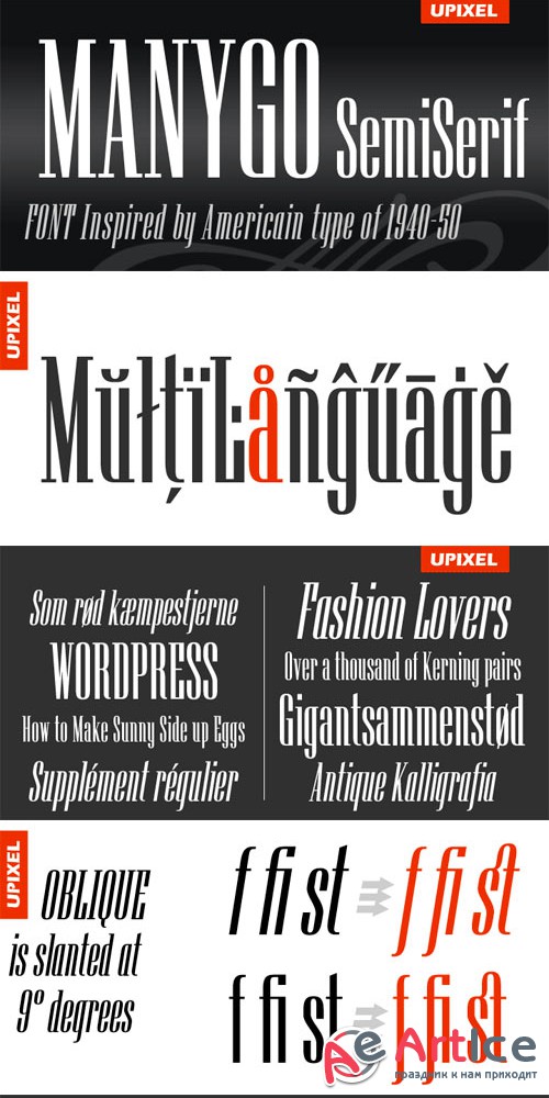 Manygo Semi Serif Font Family