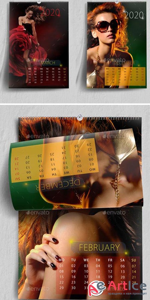 Wall Calendar Mockup