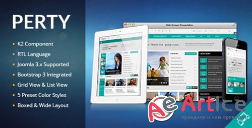 SmartAddons - SJ Perty v1.0.5 - Responsive Joomla Template