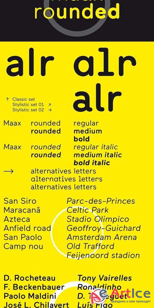 Maax Rounded Font Family - otf