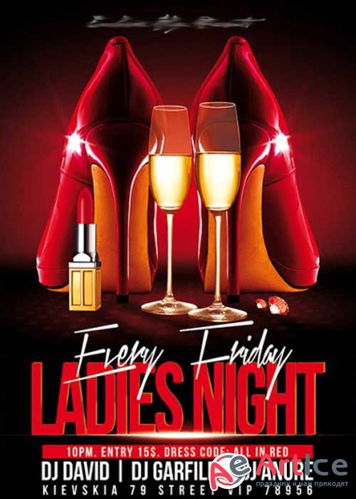 Ladies Night Vol.2 Premium Flyer Template + Facebook Cover