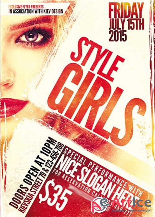 Style Girls Premium Flyer Template + Facebook Cover