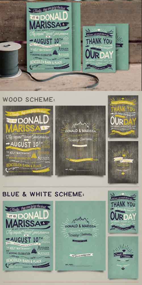 Vintage Hand Lettering Invitation II 338497