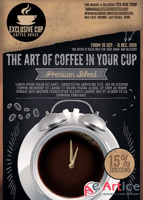 Coffee Shop Premium Business Flyer PSD Template