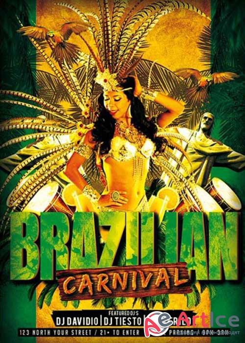 Brazilian Carnival Premium Flyer Template