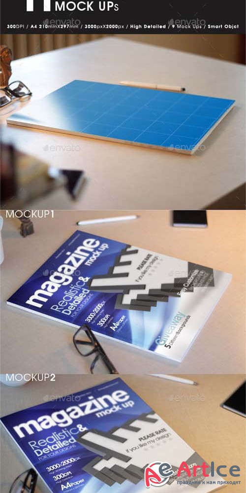 11 Photorealistic Magazine Mock Up