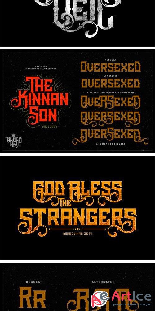 The Black Veil Font Family - ttf