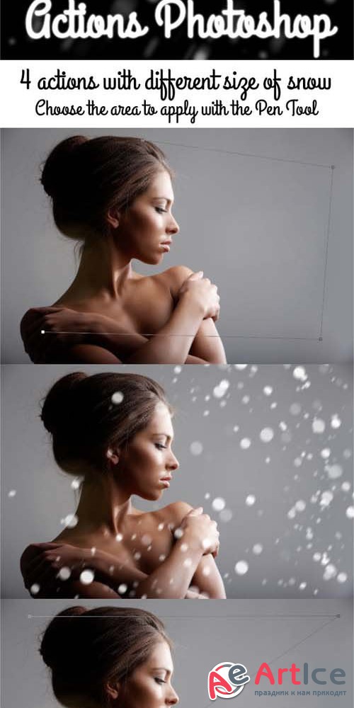 Snow Actions Photoshop