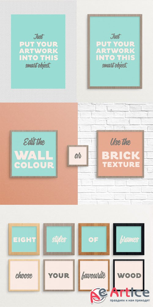 Poster Frame Mockup - fits ALL sizes - Creativemarket 342061