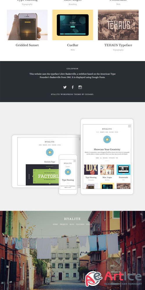 Hyalite WordPress Theme - Creativemarket 82602