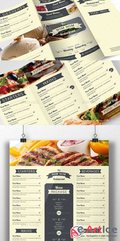 Tri Fold Food Menu - 2