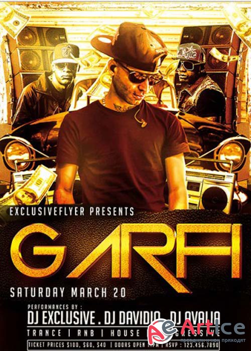 Special Guest Dj Garfi Premium Flyer Template