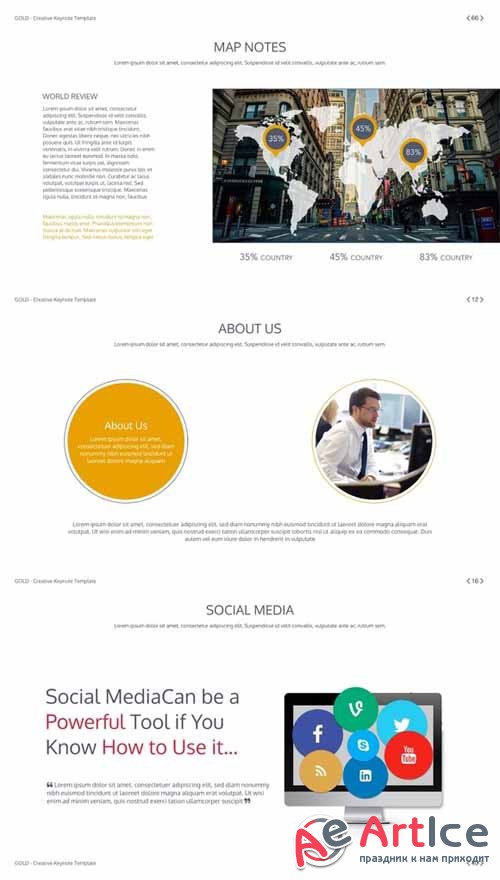 Gold Keynote Template