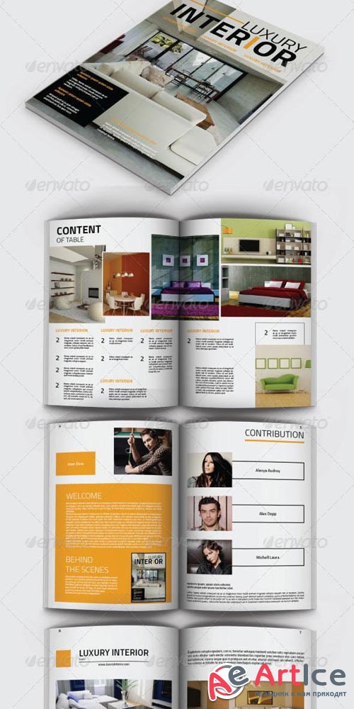 Indesign Magazine Template 50 Page