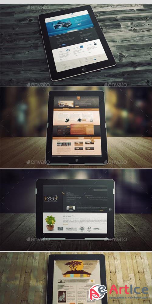 4 Tablet Mockups