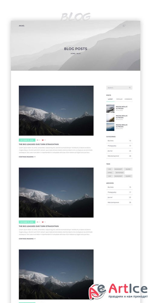 AKAD - PSD & HTML Template