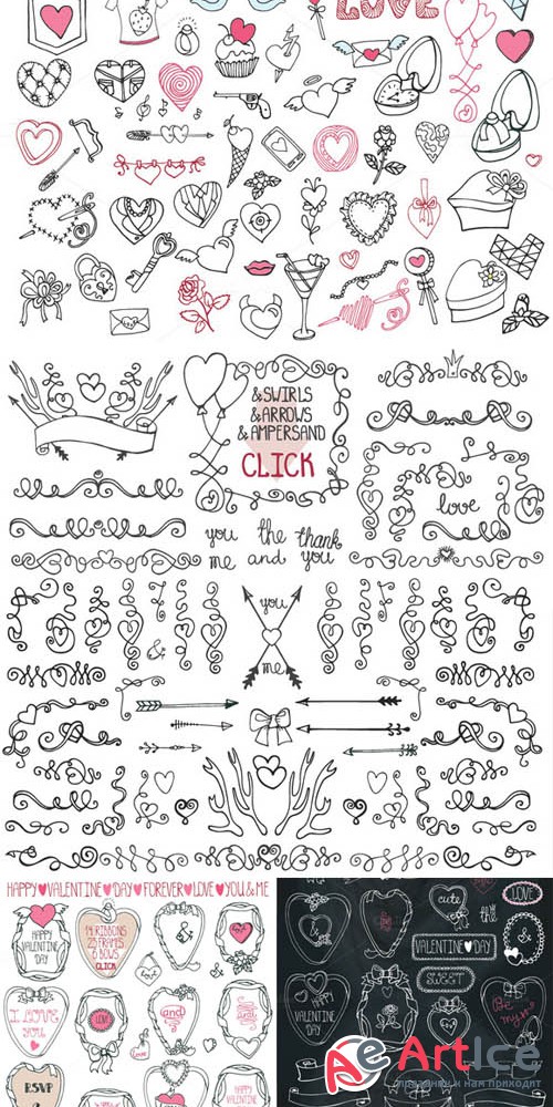 Big Valentines' Day Decoration Kit 1 - Creativemarket 157175