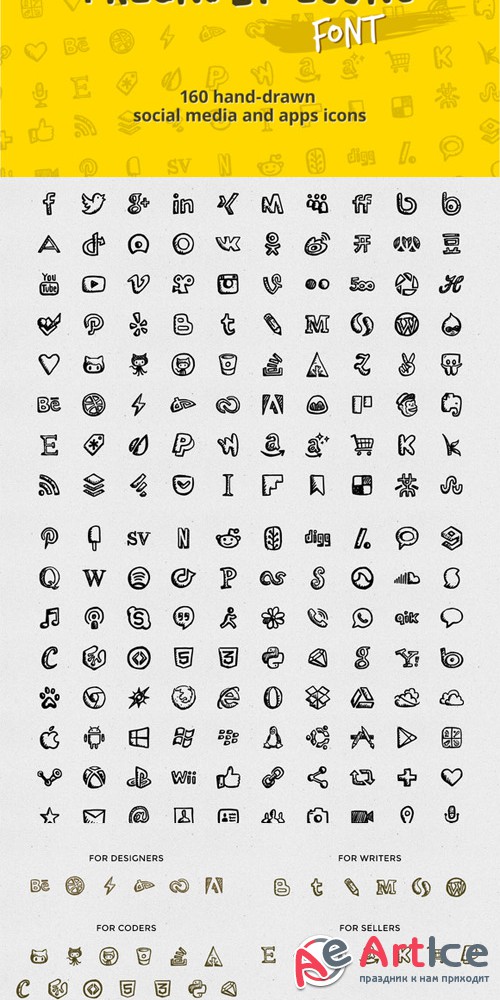 Friendly Icons Font - Creativemarket 27527