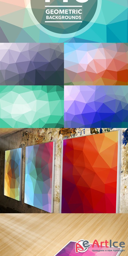 Geometric Triangle Backgrounds 118 - Creativemarket 43217