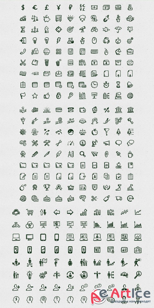 Busy Icons Font - Creativemarket 27523