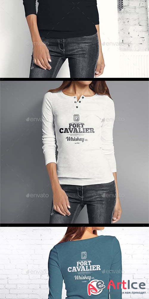 Woman Longsleeve Shirt Mock-up