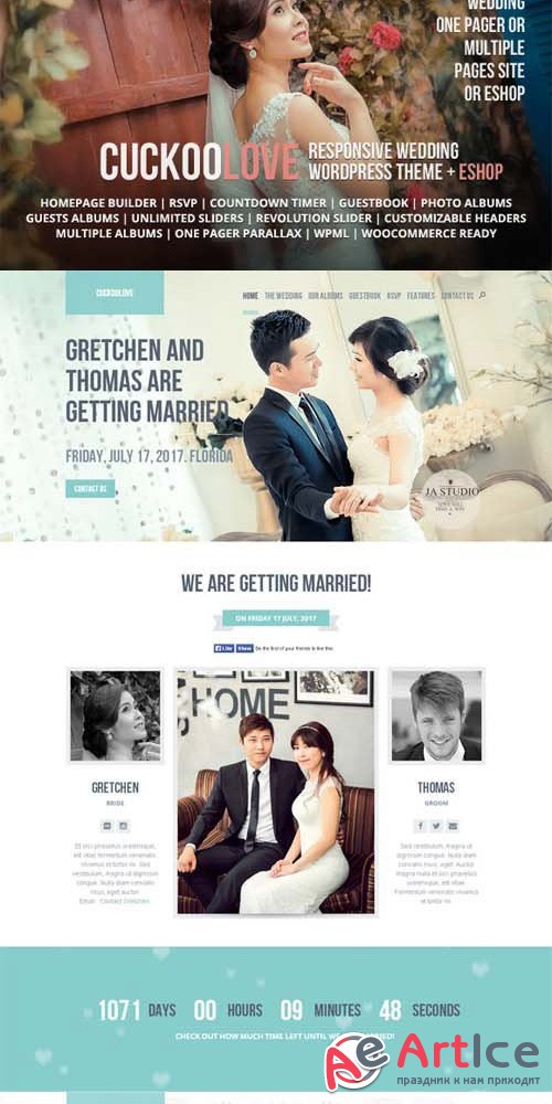 CuckooLove - Wedding WordPress Theme