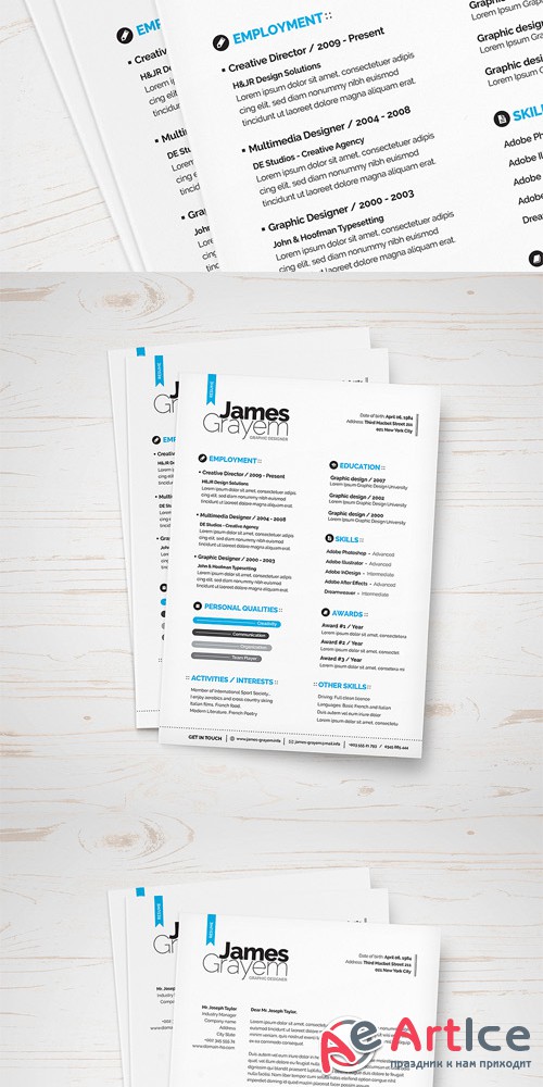 Resume + Cover Letter / CV Template