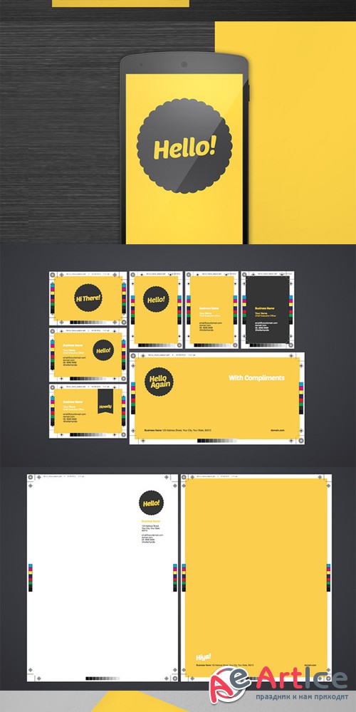 Hello There - Visual Identity System - Creativemarket 80115