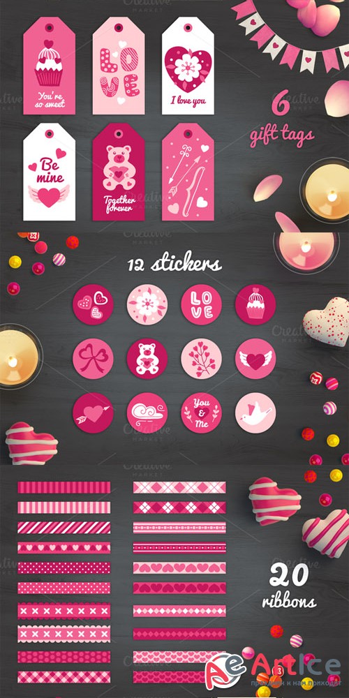 Valentine Elements - Creativemarket 486735