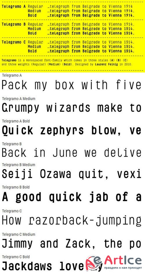 Telegramo Font Family