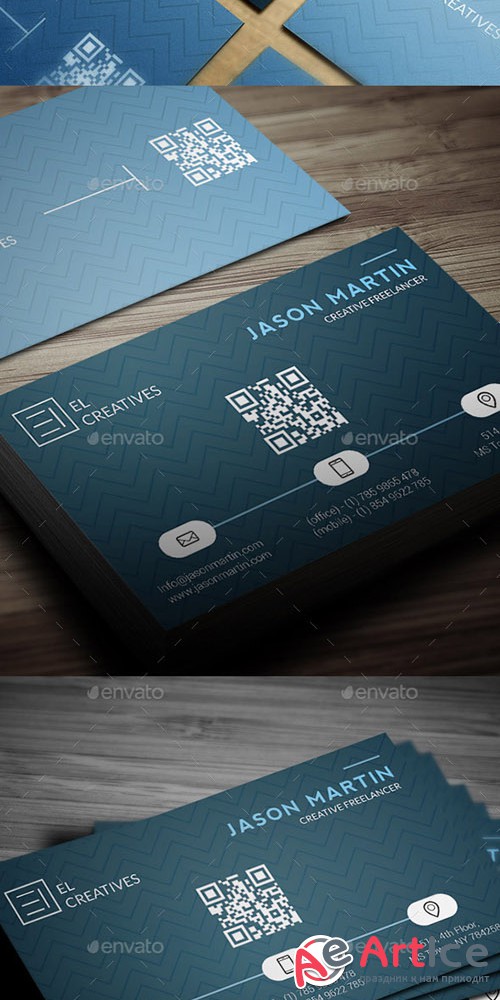 Creative Blue Business Card - 07 - GraphicRiver 12683264