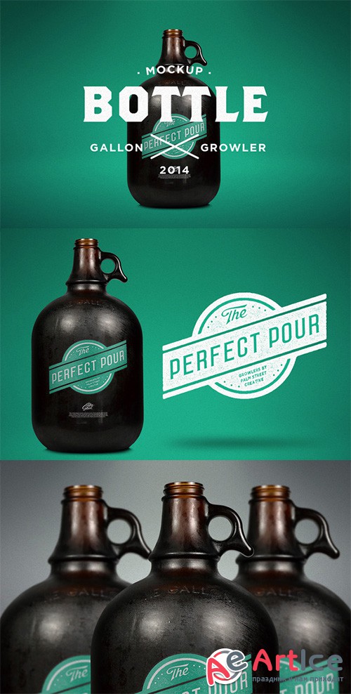 Gallon Growler Mock-Up - Creativemarket 87457