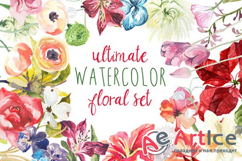 Ultimate Watercolor Floral Set - CM 140002