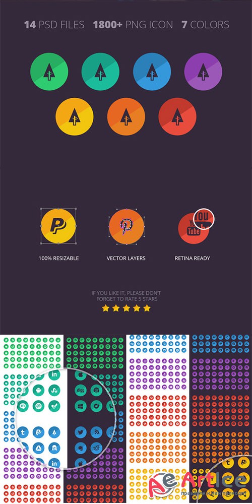 HQ Social Media Icons Set - Creativemarket 42239