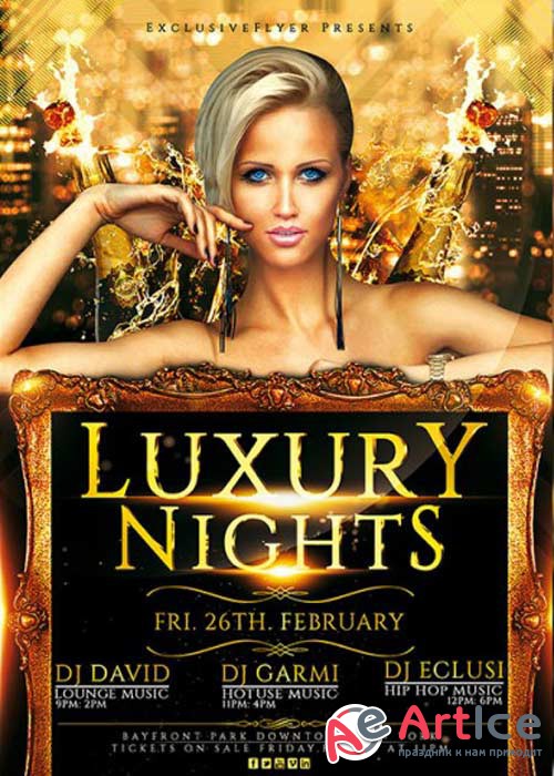 Luxury Nights Party Premium Flyer Template