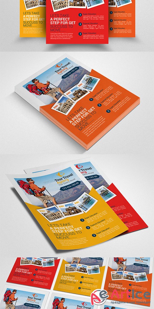 Tour Travel Agency Flyer Template - Creativemarket 552389