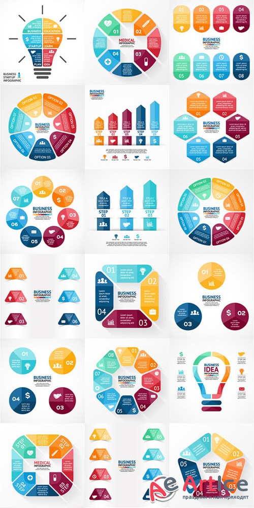 Big Infographic Bundle. EPS, AI, PSD - Creativemarket 303256