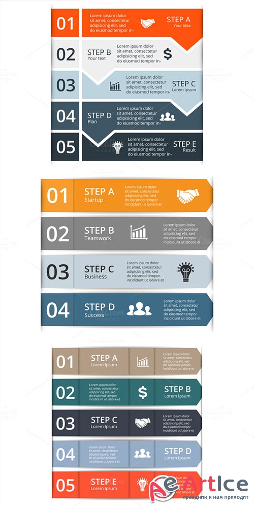 9 Graphs For Infographic - Creativemarket 332679