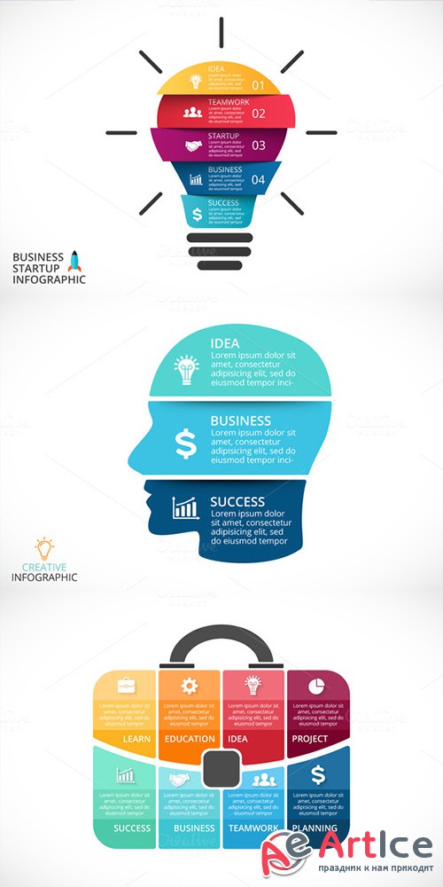 Business Project Infographics - Creativemarket 318973