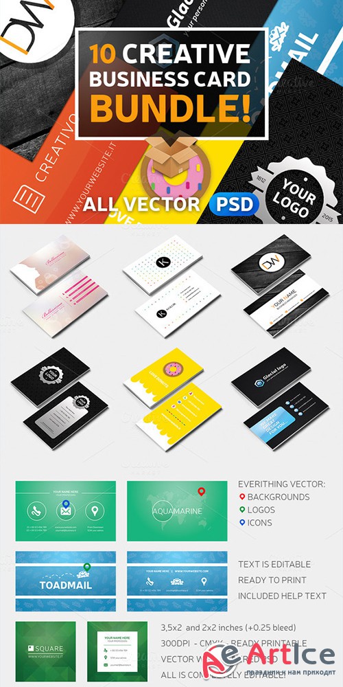 10 Creative Business Card Bundle! - Creativemarket 165033