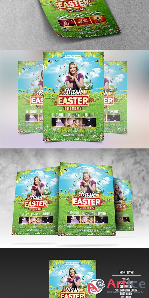 Easter Bash Party Flyer - Creativemarket 209414