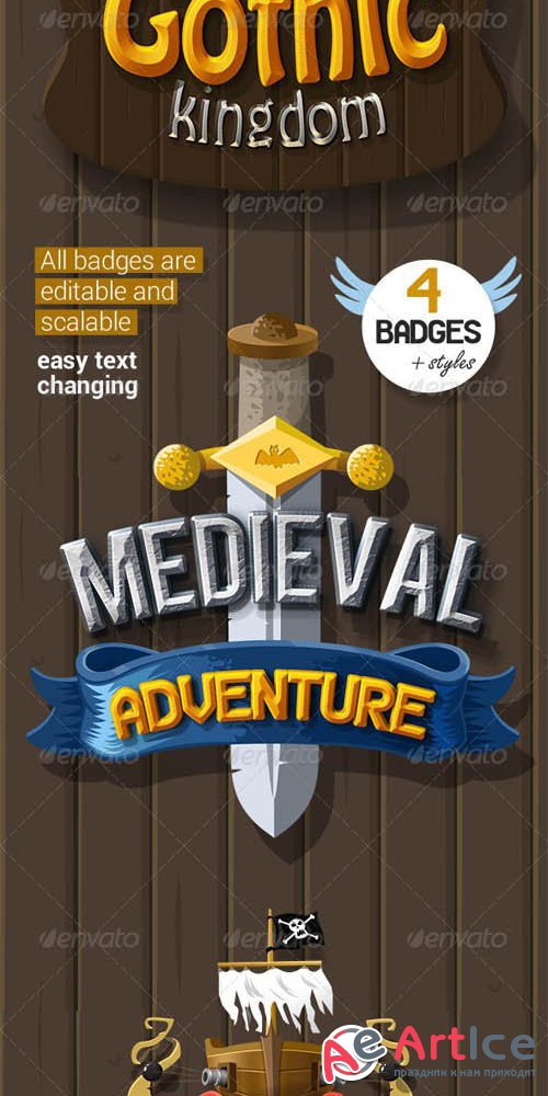 Medieval Badges + Styles