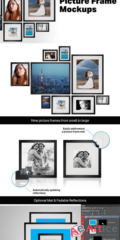 9 Picture Frame Mockups