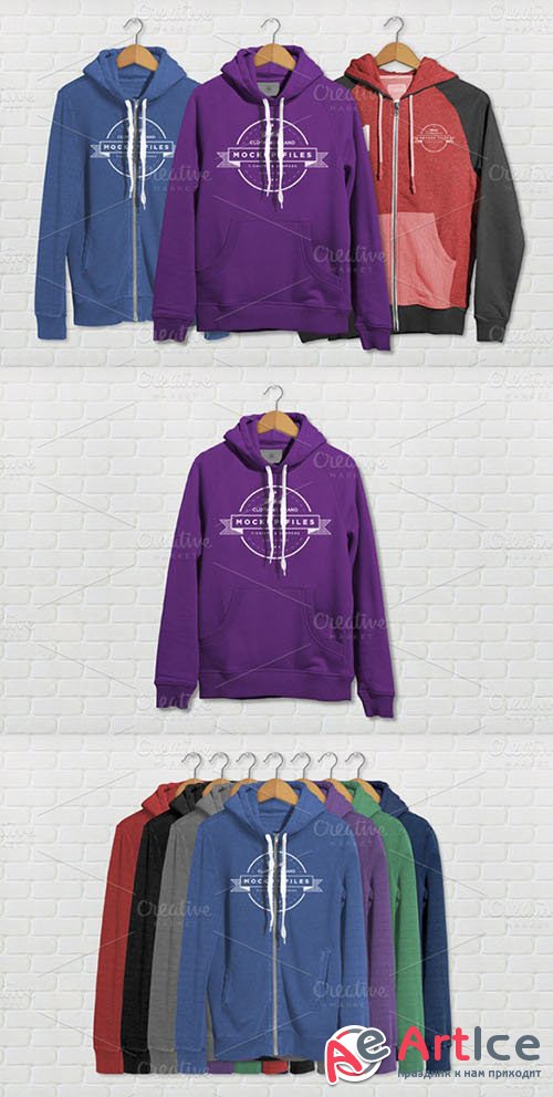 Triple Hoody Mockups