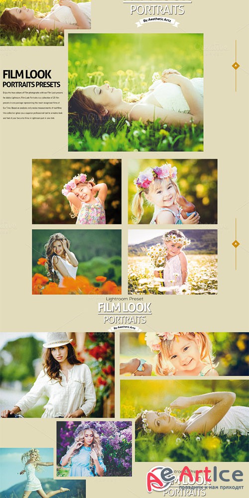 Film Look Portraits Lightroom Preset - Creativemarket 325744