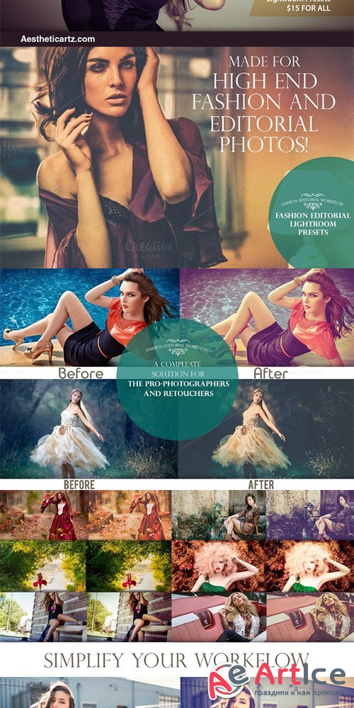 Fashion Editorial Lightroom Presets - Creativemarket 299061